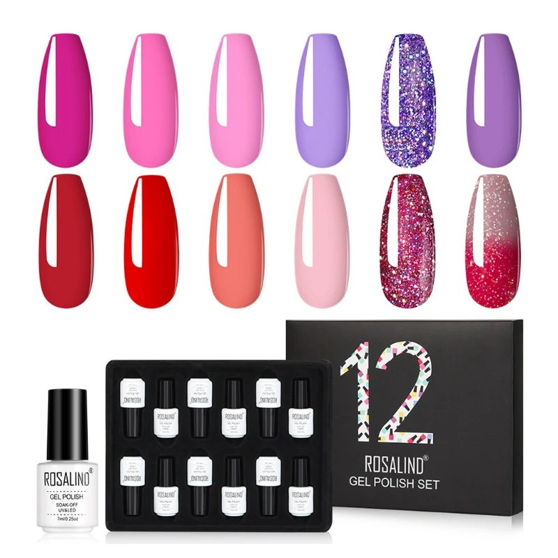 R3MF Gel Nail Polish Kit Soak off 12 Colors 7 ml All Seasons Popular UV LED Nails Art DIY Manicure Use at Home or Salon
R3MF Gel Nail Polish Kit Soak off 12 Colors 7 ml All Seasons Popular UV LED Nails Art DIY Manicure Use at Home or Salon