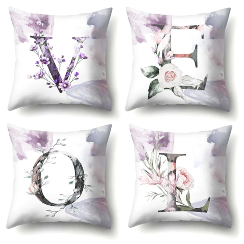 Watercolor Painting Letters Flower Cushion Cover Decorative Pillow for Home Sofa Seat Decoration Pillowcase
Watercolor Painting Letters Flower Cushion Cover Decorative Pillow for Home Sofa Seat Decoration Pillowcase