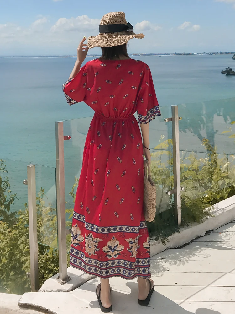 Skirt Big Red Dress Desert Grassland Tourism Photo Dress
Skirt Big Red Dress Desert Grassland Tourism Photo Dress
