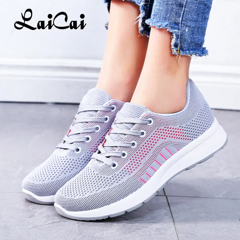 LaiCai Hot Sale Summer New Women Casual Vulcanized Sneakers Lace-Up Flying Woven Comfortable Breathable Sport Running Flat Shoes
LaiCai Hot Sale Summer New Women Casual Vulcanized Sneakers Lace-Up Flying Woven Comfortable Breathable Sport Running Flat Shoes