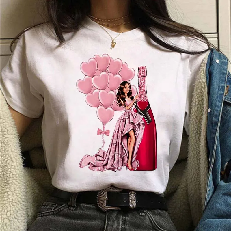 Женская футболка с коротким рукавом и принтом воздушных шаров в стиле 90-х - купить