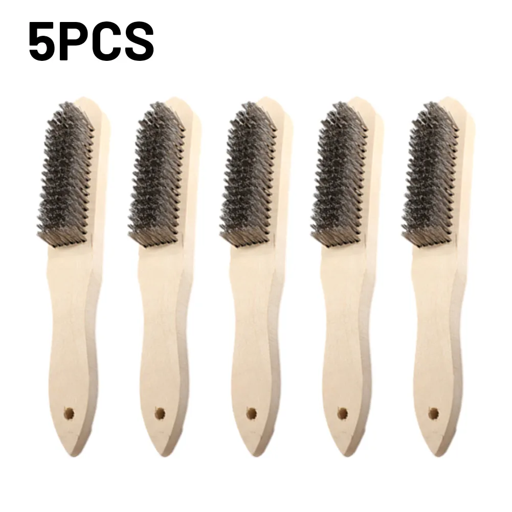 5pcs Steel Wire Wood Handle Scratch Derusting Brush 290mm For Metal Cleaning Micro Steel Brass Rust Remover Paint Remove Metal
5pcs Steel Wire Wood Handle Scratch Derusting Brush 290mm For Metal Cleaning Micro Steel Brass Rust Remover Paint Remove Metal