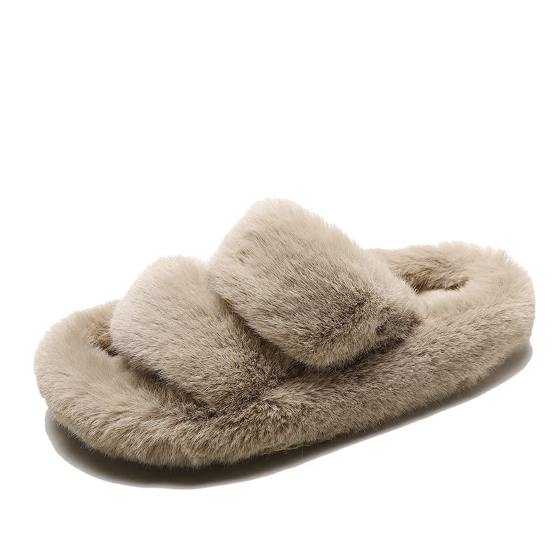 New Fluffy Home Slippers Women Faux Fur Slippers Cozy Furry Slides Open Toe Slip on Soft Slippers House Floor Plush Warm Shoes
New Fluffy Home Slippers Women Faux Fur Slippers Cozy Furry Slides Open Toe Slip on Soft Slippers House Floor Plush Warm Shoes