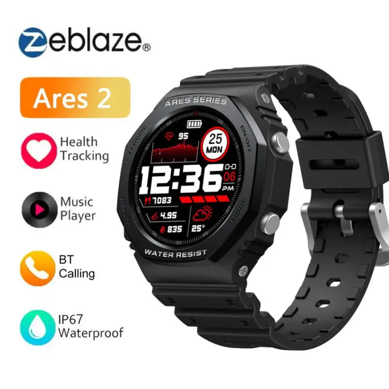 Zeblaze Ares 2 Fashion Rugged HD Color Dispaly Smartwatch Long Battery Life Smart Watch For Android iOS Phone Smart Notification
Zeblaze Ares 2 Fashion Rugged HD Color Dispaly Smartwatch Long Battery Life Smart Watch For Android iOS Phone Smart Notification
