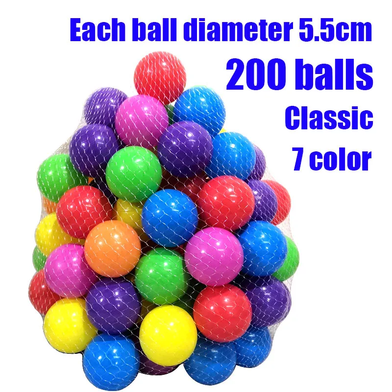 200 Pcs Eco-Friendly Colorful Soft Plastic Ocean Balls Pool Tent Fun Toy Baby Crawling Children Kid Gifts Outdoor Ball Pit
200 Pcs Eco-Friendly Colorful Soft Plastic Ocean Balls Pool Tent Fun Toy Baby Crawling Children Kid Gifts Outdoor Ball Pit