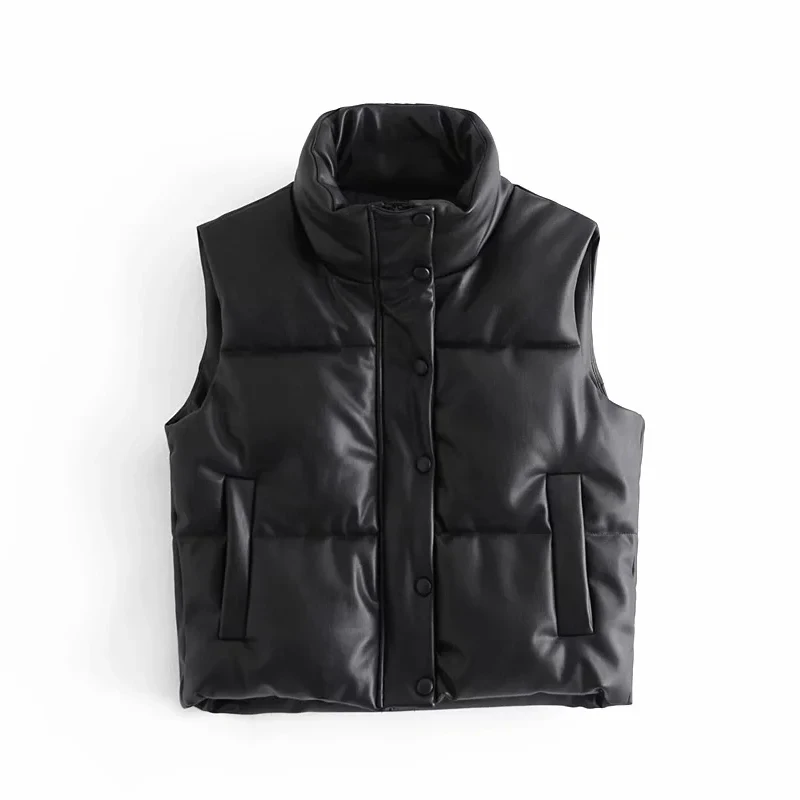 FAKUNTN 2021 Fashion PU Faux Leather Jacket Women Sleeveless Thick Coat Streetwear Spring Winter Zipper ZA Coat
FAKUNTN 2021 Fashion PU Faux Leather Jacket Women Sleeveless Thick Coat Streetwear Spring Winter Zipper ZA Coat
