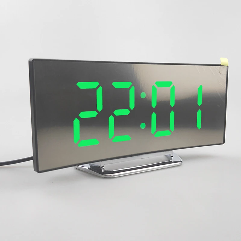 Electronic Alarm Clock Noiseless Design Digital LED Large Display Mirror Electronic Desktop Powered Clocks Table Decor horloge
Electronic Alarm Clock Noiseless Design Digital LED Large Display Mirror Electronic Desktop Powered Clocks Table Decor horloge