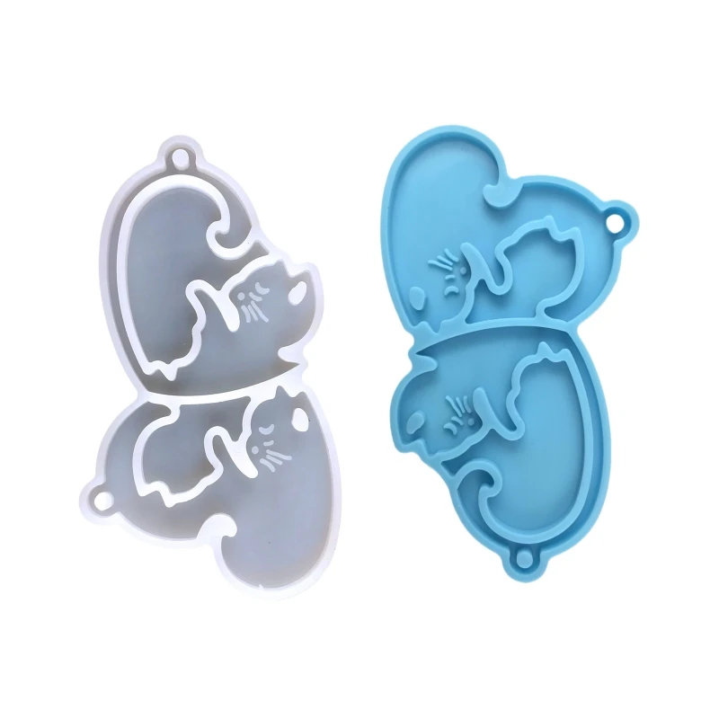 124A Love Heart Cats Shape Earrings Epoxy Resin Mold Keychain Necklace Pendant Silicone Mould DIY Crafts Jewelry Casting Tools
124A Love Heart Cats Shape Earrings Epoxy Resin Mold Keychain Necklace Pendant Silicone Mould DIY Crafts Jewelry Casting Tools