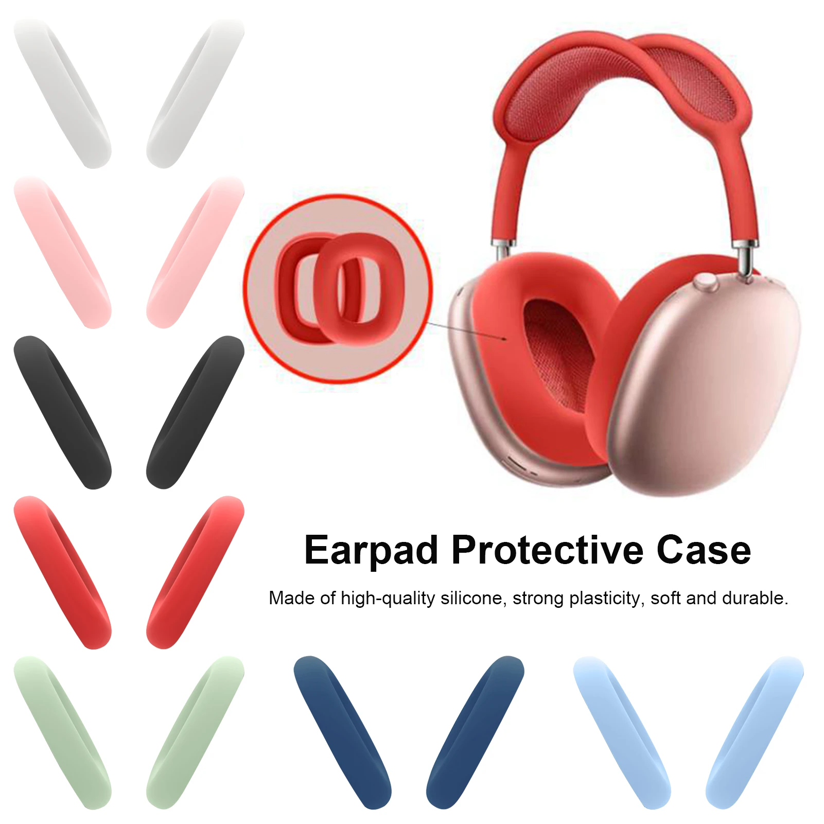 1 Pair Earpad Protective Case Silicone Cover For AirPods Max 1 Pair Of Earpad Protective Case Black, White, Red, Light Blue Hot
1 Pair Earpad Protective Case Silicone Cover For AirPods Max 1 Pair Of Earpad Protective Case Black, White, Red, Light Blue Hot
