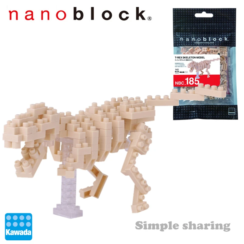Kawada Nanoblock NBC 185 T Рекс скелет модель микроразмерные Строительные блоки мини