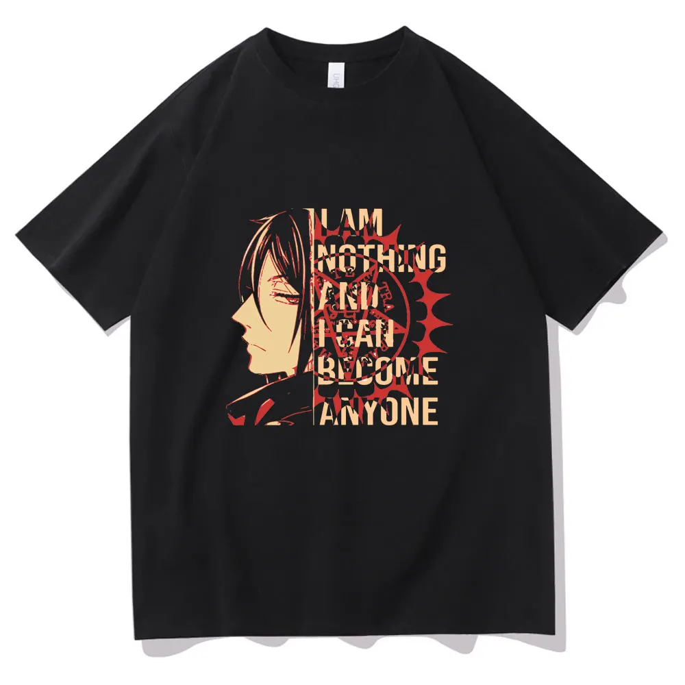 Men Women Tops Classic Mens Anime Manga T Shirt Black Butler T-shirt Fashion Tshirt Printed Sebastian Michaelis Short Sleeve Tee
Men Women Tops Classic Mens Anime Manga T Shirt Black Butler T-shirt Fashion Tshirt Printed Sebastian Michaelis Short Sleeve Tee