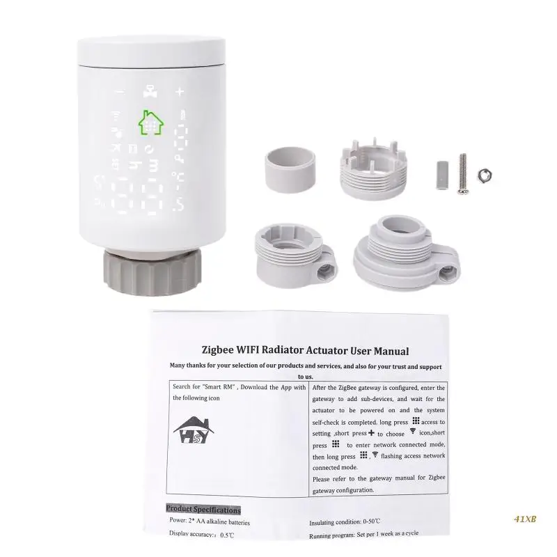 41XB TUYA Zigbee3.0 Wifi TRV Thermostat Thermostatic Radiator Actuator Voice Control
41XB TUYA Zigbee3.0 Wifi TRV Thermostat Thermostatic Radiator Actuator Voice Control