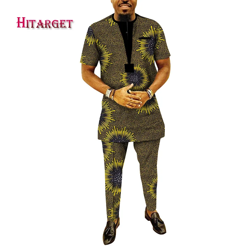 2021 Summer African Printing Short Sleeve Round Collar Top + Pant Set Total 2 pieces Traditional African Men Clothing WYN1450
2021 Summer African Printing Short Sleeve Round Collar Top + Pant Set Total 2 pieces Traditional African Men Clothing WYN1450