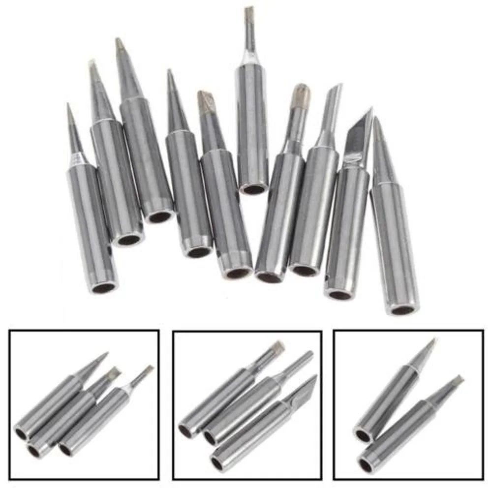 10pcs/Set Copper Soldering Iron Tips 900M-T-B Lead-free For Hakko/Atten/Quick/Aoyue/NEWACALOX Rework Station Welding Tips
10pcs/Set Copper Soldering Iron Tips 900M-T-B Lead-free For Hakko/Atten/Quick/Aoyue/NEWACALOX Rework Station Welding Tips
