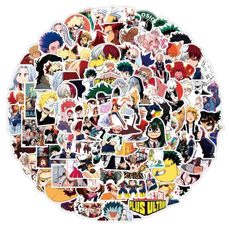 100Pcs My Hero Academia Anime Stickers for Laptop Skateboard Water Cup Phone Izuku Midoriya Might Boku Character Decals Stickers
100Pcs My Hero Academia Anime Stickers for Laptop Skateboard Water Cup Phone Izuku Midoriya Might Boku Character Decals Stickers