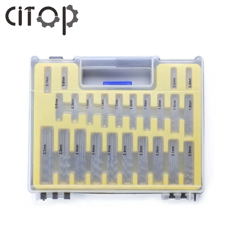 Citop 150pcs/set Mini HSS Twists 0.4mm-3.2mm Micro Twist Drilling Bits Straight Shank Drill Set For Circuit Boards Wood Plastic
Citop 150pcs/set Mini HSS Twists 0.4mm-3.2mm Micro Twist Drilling Bits Straight Shank Drill Set For Circuit Boards Wood Plastic