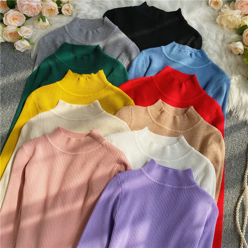 Нижняя рубашка с коротким воротником, женские вязаные свитера с длинным рукавом, пуловер на осень и зиму, облегающий плотный свитер, женские...
Нижняя рубашка с коротким воротником, женские вязаные свитера с длинным рукавом, пуловер на осень и зиму, облегающий плотный свитер, женские...