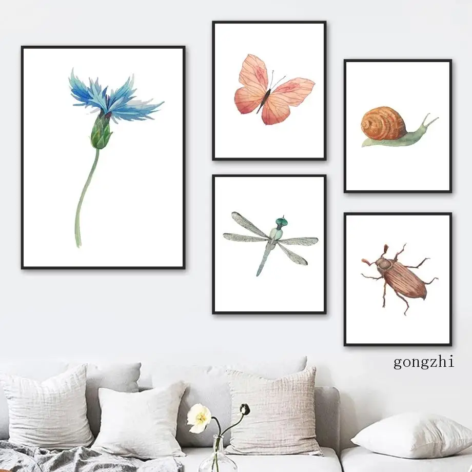 Cornflower Butterfly Snail Dragonfly Nordic Posters Insect Education Canvas Painting and Prints Wall Art Picture Kids Room Decor
Cornflower Butterfly Snail Dragonfly Nordic Posters Insect Education Canvas Painting and Prints Wall Art Picture Kids Room Decor