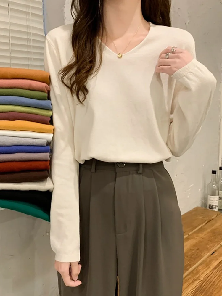 Autumn Clothes Femininity 2021 Fashion T-shirt Loose Versatile Knitted Long Sleeve White T-shirt Rac
Autumn Clothes Femininity 2021 Fashion T-shirt Loose Versatile Knitted Long Sleeve White T-shirt Rac
