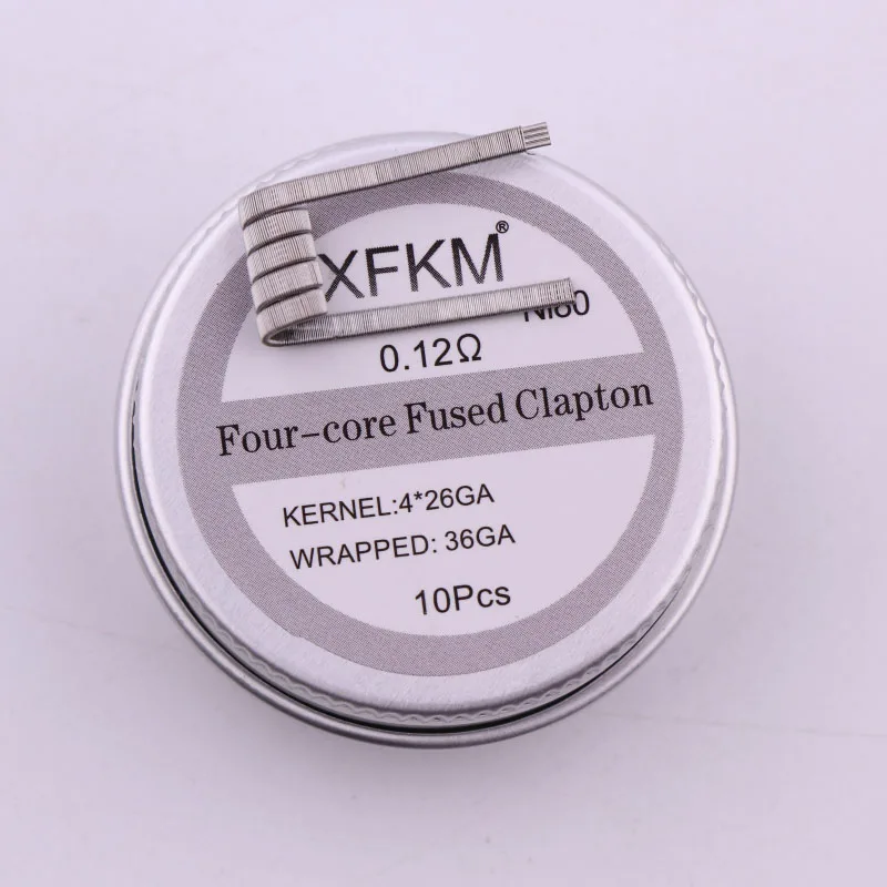 XFKM 10 шт./лот Premade A1 NI80 SS316L Alien Fused Clapton Prebuilt Coil Nichrome Wire термостойкий Vape|Органайзеры