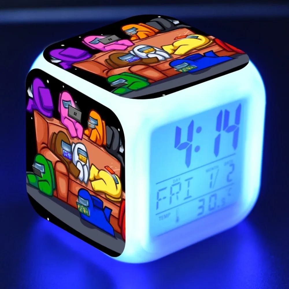 Hot Game Among Us Alarm Clock Kids Anime Cartoon Print Colorful Touch Clock Bedroom Decoration Watch for Kids Christmas Gifts
Hot Game Among Us Alarm Clock Kids Anime Cartoon Print Colorful Touch Clock Bedroom Decoration Watch for Kids Christmas Gifts