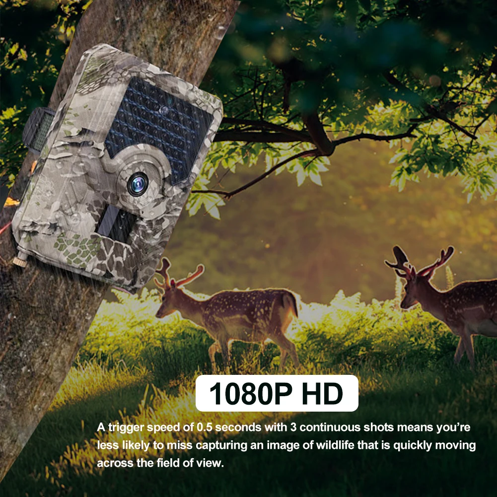IP54 Night Vision Outdoor Wildlife Motion Activated Trail Animal Photo Trap Infrared 1080P HD Tracking Scouting Hunting Camera
IP54 Night Vision Outdoor Wildlife Motion Activated Trail Animal Photo Trap Infrared 1080P HD Tracking Scouting Hunting Camera