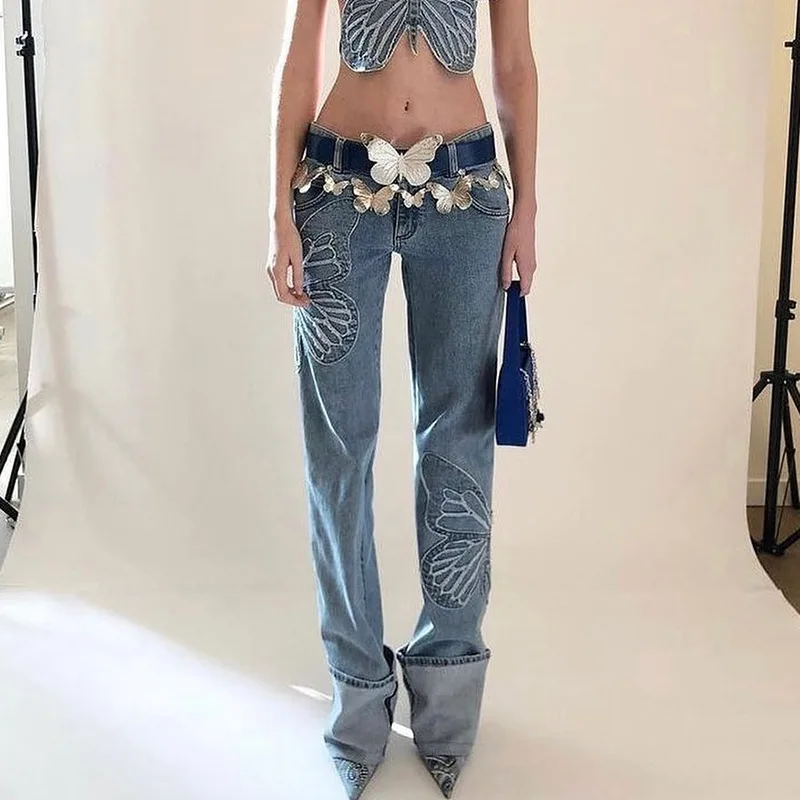 Y2K Women Casual Jeans Hot Girl Street Fashion Shooting Butterfly Straight Washed Jeans Female clothes Autumn 2021(Without Belt)
Y2K Women Casual Jeans Hot Girl Street Fashion Shooting Butterfly Straight Washed Jeans Female clothes Autumn 2021(Without Belt)