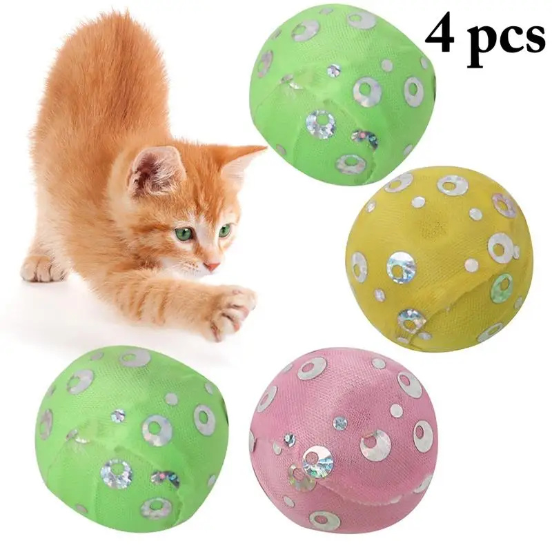 Dorakitten 4Pcs/Set Cat Ball Toys Fashion Sequin Decor Plastic Kitten Toy Ball Cat Chase Toy Pet Supplies Pet Accessories Set
Dorakitten 4Pcs/Set Cat Ball Toys Fashion Sequin Decor Plastic Kitten Toy Ball Cat Chase Toy Pet Supplies Pet Accessories Set