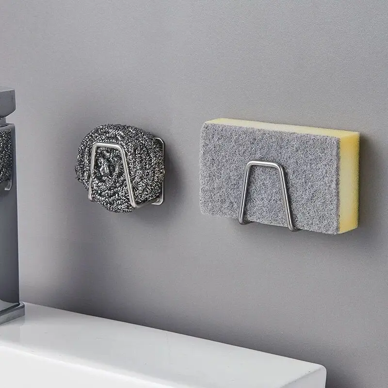 New Kitchen Stainless Steel Sink Sponges Holder Self Adhesive Drain Drying Rack Kitchen Wall Hooks Accessories Storage Organizer
New Kitchen Stainless Steel Sink Sponges Holder Self Adhesive Drain Drying Rack Kitchen Wall Hooks Accessories Storage Organizer