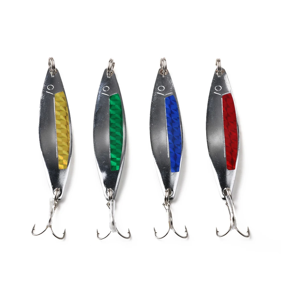 88mm 21g Fishing Lure Fishing Spoon Metal Hard Bait Sinking 4# Treble Hook for Perch Pike Trout Bass Salmon Saltwater Fishing
88mm 21g Fishing Lure Fishing Spoon Metal Hard Bait Sinking 4# Treble Hook for Perch Pike Trout Bass Salmon Saltwater Fishing