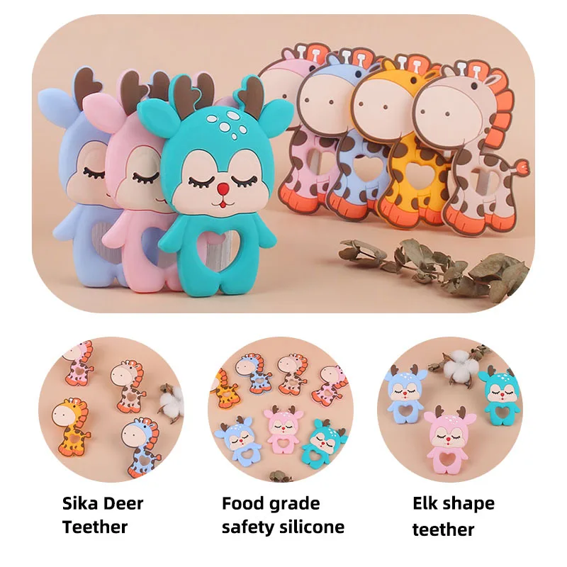 5PCS BPA Free Silicone Teethers Food Grade Cartoon Baby Teething Toys Chewable Teething Product Infant Nursing Baby Accessories
5PCS BPA Free Silicone Teethers Food Grade Cartoon Baby Teething Toys Chewable Teething Product Infant Nursing Baby Accessories