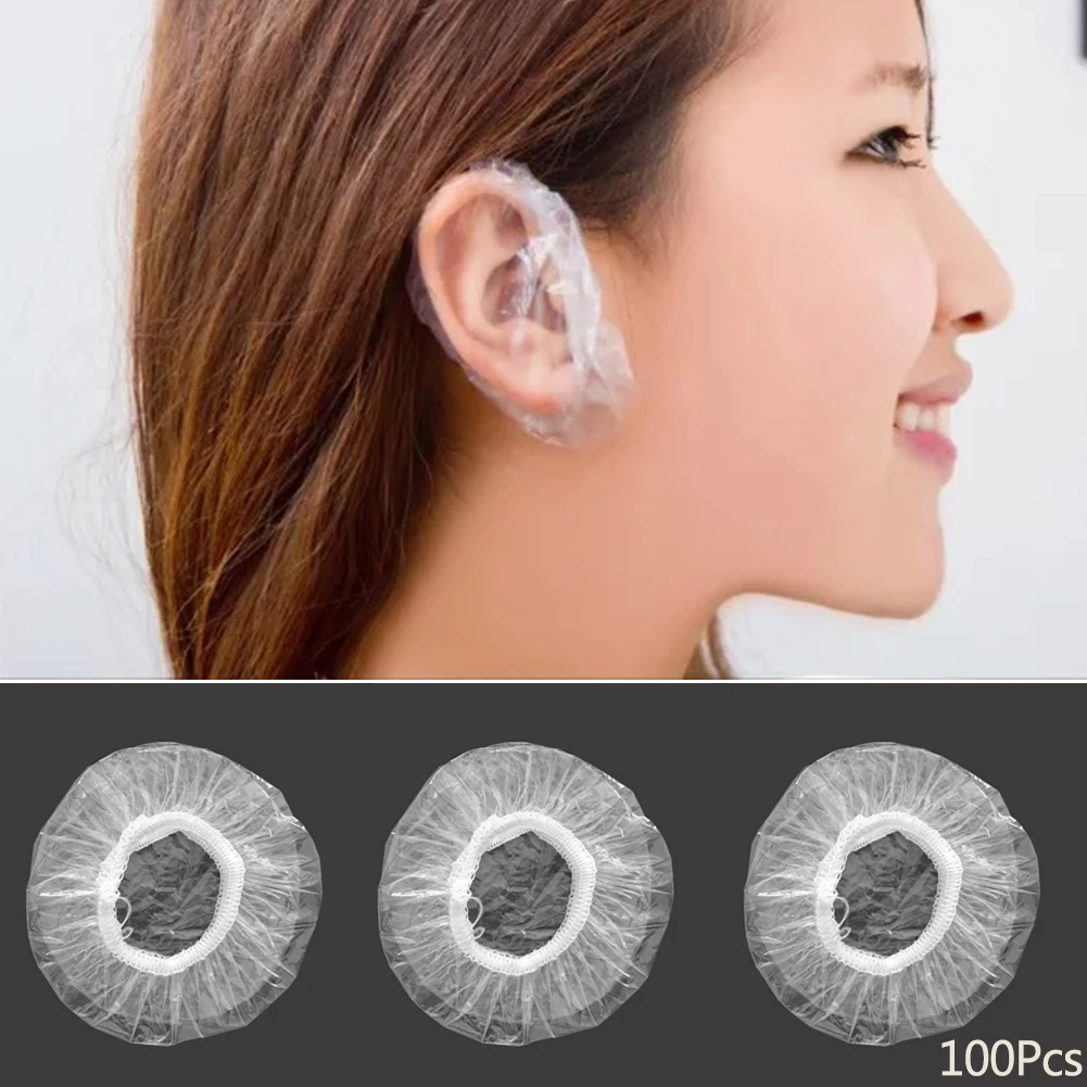 100pcs/pack Ear Cap Salon Waterproof Soft Universal Bath Dye Hair Styling Tools Cover Transparent Protection Home Disposable 
100pcs/pack Ear Cap Salon Waterproof Soft Universal Bath Dye Hair Styling Tools Cover Transparent Protection Home Disposable