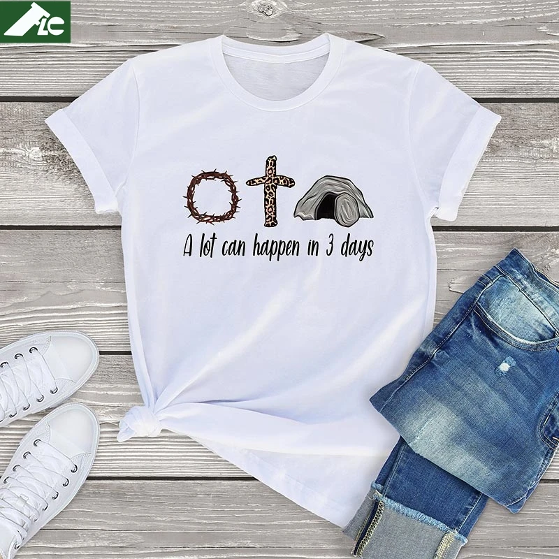 A Lot Can Happen In 3 Days Christian Easter Unisex 100 cotton T-Shirt women fashion girls clothes Christians Bibles T-Shirt tops
A Lot Can Happen In 3 Days Christian Easter Unisex 100 cotton T-Shirt women fashion girls clothes Christians Bibles T-Shirt tops