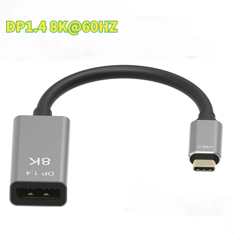 TypeC MALE To Displayport Female Dp1.4 Version 8K@60Hz Conversion Cable HD Video Cable Adapter Converter Cable for MacBook
TypeC MALE To Displayport Female Dp1.4 Version 8K@60Hz Conversion Cable HD Video Cable Adapter Converter Cable for MacBook