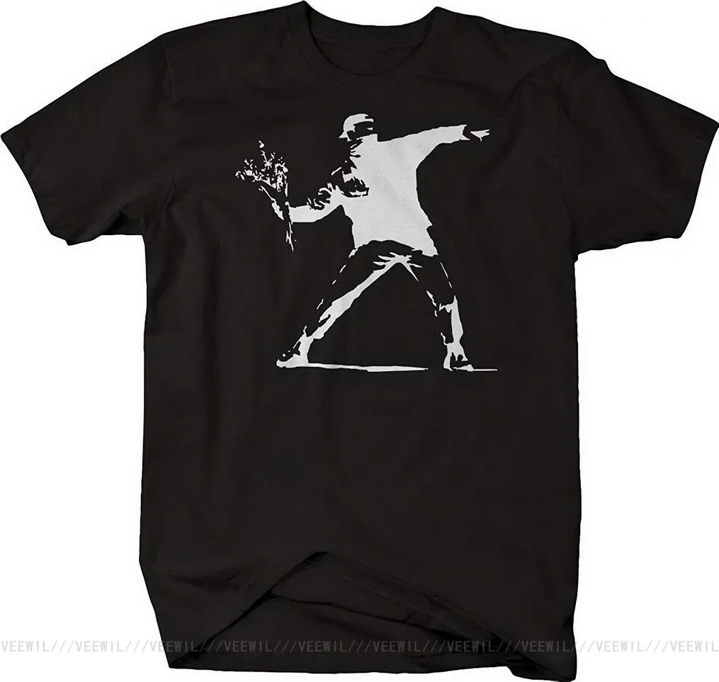 Banksy Revolution Throwing Flowers Love Tshirt Teenage Pop Top TEE Shirt 100% Cotton T-shirt
Banksy Revolution Throwing Flowers Love Tshirt Teenage Pop Top TEE Shirt 100% Cotton T-shirt
