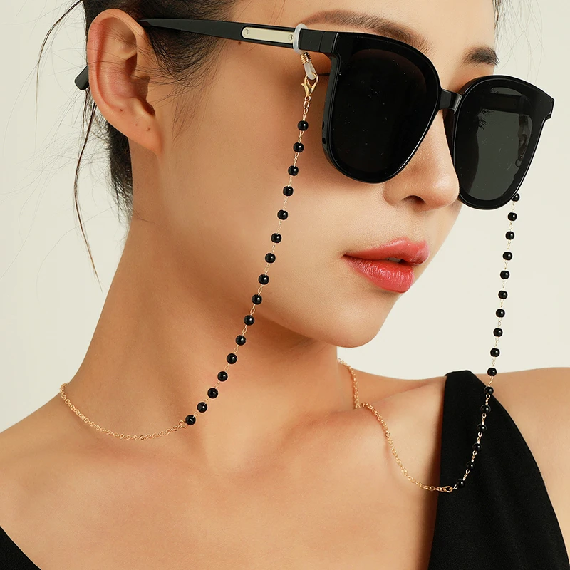 Black Crystal Glasses Chains for Women Girls Friends Fashion Beads Lanyard Hold Strap Gold Silver Mask Chain Jewelry Accessories
Black Crystal Glasses Chains for Women Girls Friends Fashion Beads Lanyard Hold Strap Gold Silver Mask Chain Jewelry Accessories