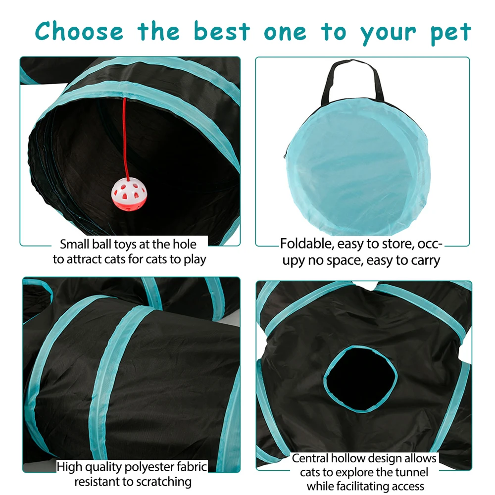 Indoor 5-way Collapsible Cat Tunnel Tube Kitty Tunnel Bored Cat Pet Toys Peek Hole Toy Cat Puppy Kitty Kitten Rabbit
Indoor 5-way Collapsible Cat Tunnel Tube Kitty Tunnel Bored Cat Pet Toys Peek Hole Toy Cat Puppy Kitty Kitten Rabbit