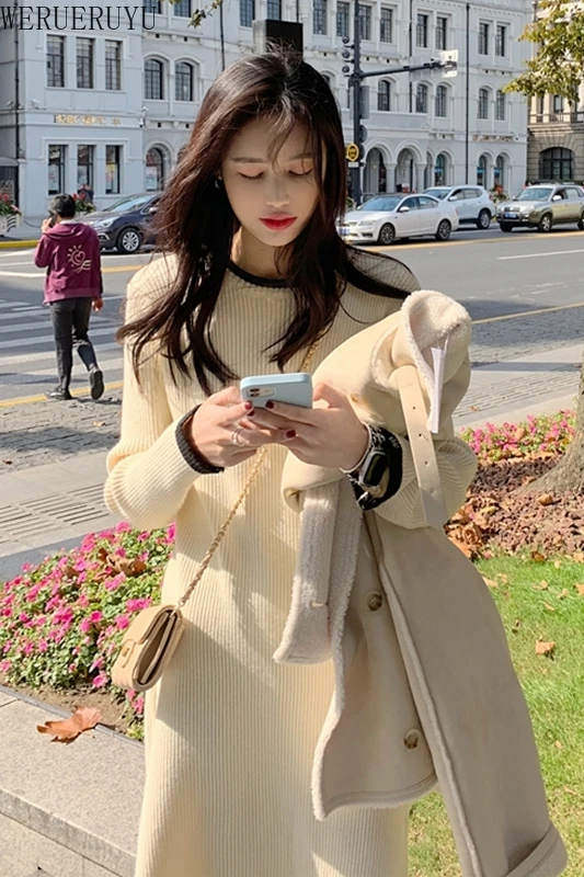 WERUERUYU 2020 Women's Long Sleeve Warm Dresses Fashion Round Neck Winter Solid Color Fashion Dress Loose Warm Knitting Dress
WERUERUYU 2020 Women's Long Sleeve Warm Dresses Fashion Round Neck Winter Solid Color Fashion Dress Loose Warm Knitting Dress