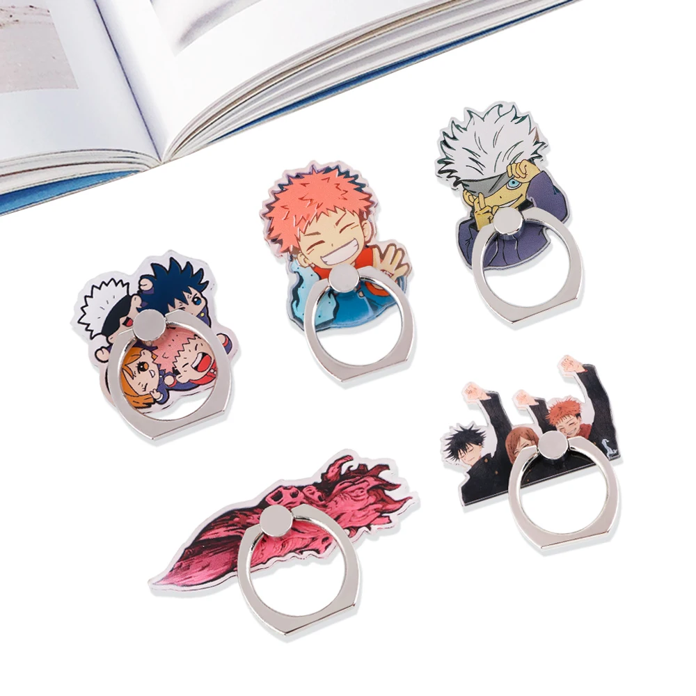 

X2227 Anime Jujutsu Kaisen Universal Mobile Phone Ring Stand Anti-drop Ring Buckle Lazy Bracket Phone Accessories Fan Gift