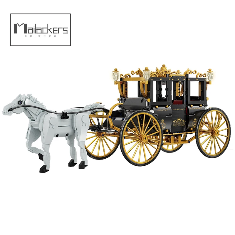 Mailackers принцесса коляска Белая лошадь Классическая королевская коляска модель автомобиля строительные блоки идеи собранная игрушка для де... 
Mailackers принцесса коляска Белая лошадь Классическая королевская коляска модель автомобиля строительные блоки идеи собранная игрушка для де...