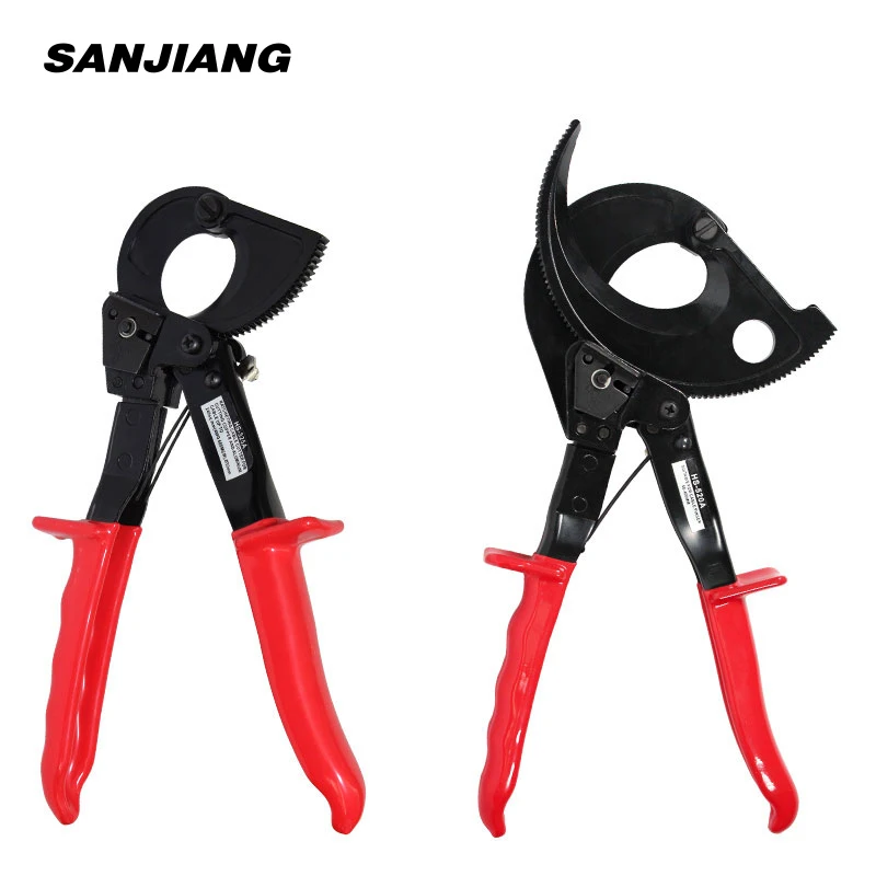 

HS-325A Heavy Duty Aluminum Copper Ratchet Cable Cutter Cut up to 240/400mm² Ratcheting Wire Cutting Hand Tool