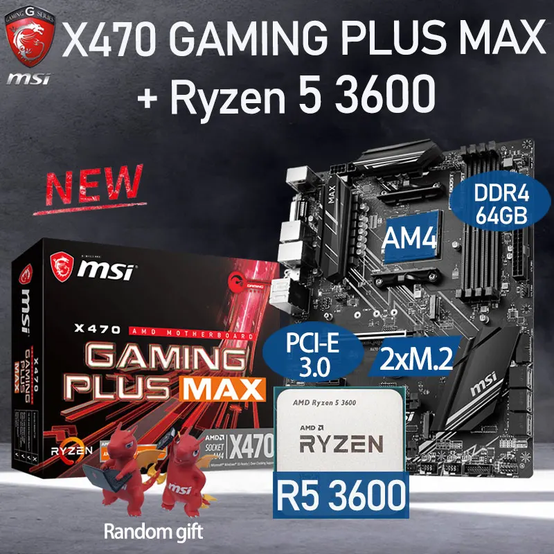 Комплект материнской платы AM4 MSI X470 GAMING PLUS MAX + комплект AMD Ryzen 5 3600 Combo DDR4 64 Гб M.2 PCI-E 3,0 X470, комплект для настольного ПК X470
Комплект материнской платы AM4 MSI X470 GAMING PLUS MAX + комплект AMD Ryzen 5 3600 Combo DDR4 64 Гб M.2 PCI-E 3,0 X470, комплект для настольного ПК X470