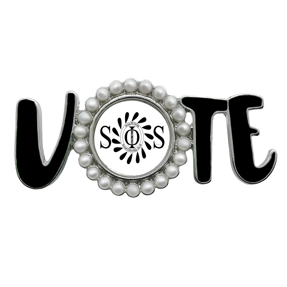 new Fashion black enamel metal VOTE letter brooch SWING PHI SWING society Symbolic jewelry pin 
new Fashion black enamel metal VOTE letter brooch SWING PHI SWING society Symbolic jewelry pin