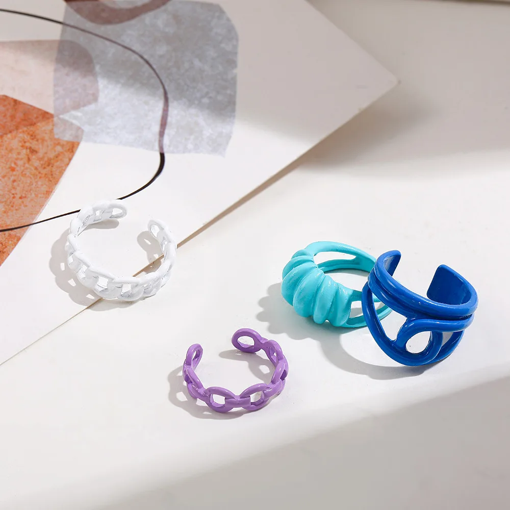 Candy Color Ring for Women Opening Adjustable Geometric Drop Oil Simple Personalized Jewelry Accessories Gift Korean Fashion
Candy Color Ring for Women Opening Adjustable Geometric Drop Oil Simple Personalized Jewelry Accessories Gift Korean Fashion