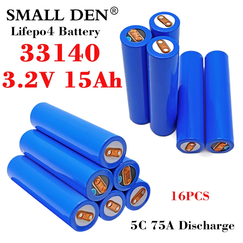 16PCS NEW 33140 3.2v 15Ah Lifepo4 battery 5C 75A High power Cell diy12v 24v 36v 48v Electric vehicle Scooter Motorcycle Tricycle
16PCS NEW 33140 3.2v 15Ah Lifepo4 battery 5C 75A High power Cell diy12v 24v 36v 48v Electric vehicle Scooter Motorcycle Tricycle