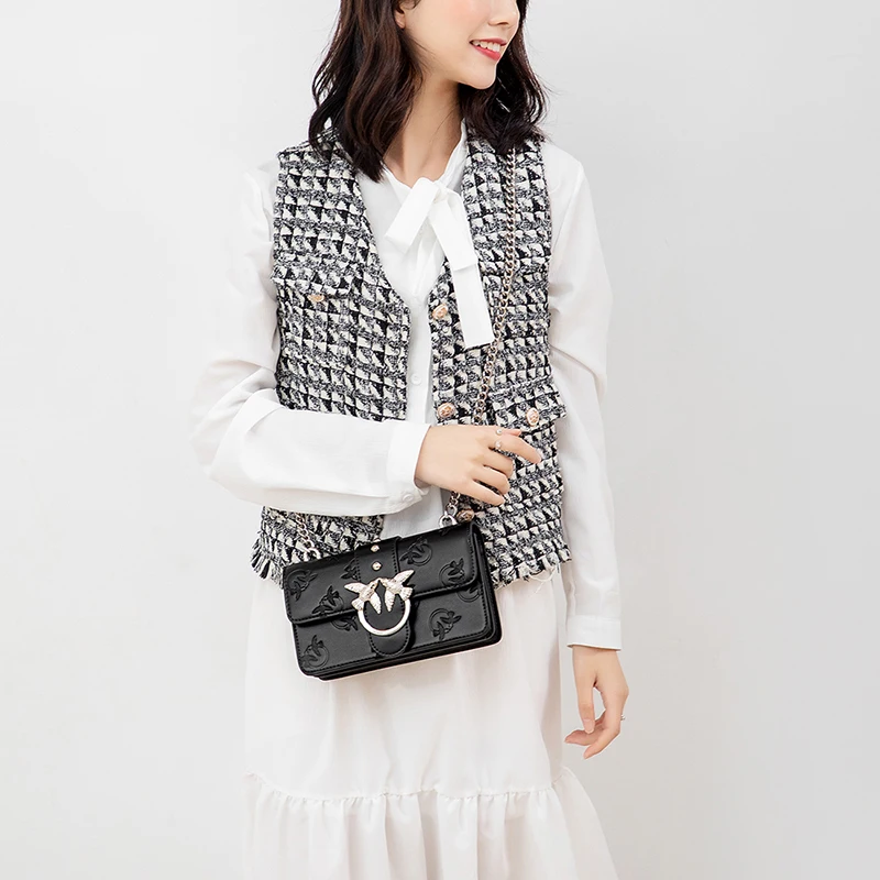 High Quality Women's Shoulder Bag Cute Swallow Metal Decor Ladies Crossbody Bags Female Handbag Special Printing Pu Leather Flap
High Quality Women's Shoulder Bag Cute Swallow Metal Decor Ladies Crossbody Bags Female Handbag Special Printing Pu Leather Flap