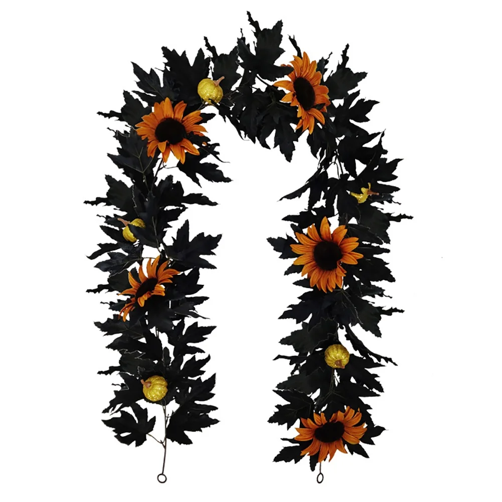 Halloween Artificial Garland Maple Leaf Fake Wreaths With Sunflowers Leaves Holiday Lifelike Simulation Flower Home Decoration 
Halloween Artificial Garland Maple Leaf Fake Wreaths With Sunflowers Leaves Holiday Lifelike Simulation Flower Home Decoration
