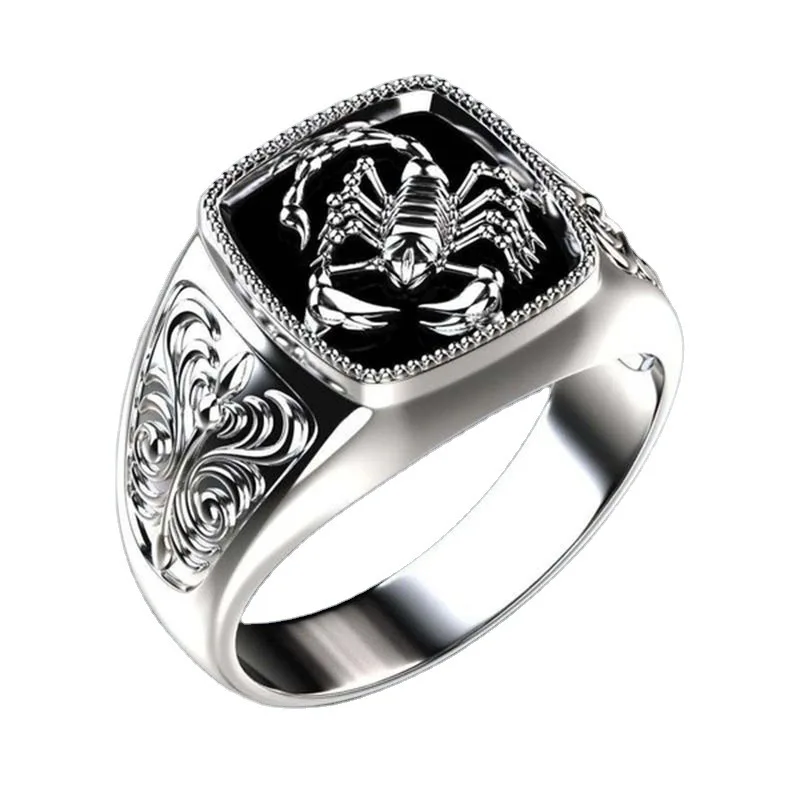 Size 6-13 Europe and America Domineering Retro 18K Poison Scorpion Black Enamel Fashion Creative Punk Style Men's Luxury Ring
Size 6-13 Europe and America Domineering Retro 18K Poison Scorpion Black Enamel Fashion Creative Punk Style Men's Luxury Ring
