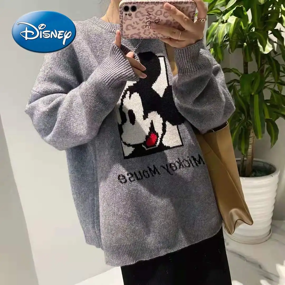 Disney Mickey sweater women's new autumn and winter loose lazy style cartoon jacquard round neck thickened warm top
Disney Mickey sweater women's new autumn and winter loose lazy style cartoon jacquard round neck thickened warm top