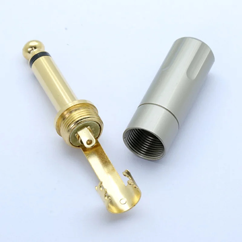 10pcs New arrival Copper Jack 6.35mm Gold-plated Audio Plug Connector 6.35mm MONO Plug Microphone Connector for 8mm Cable
10pcs New arrival Copper Jack 6.35mm Gold-plated Audio Plug Connector 6.35mm MONO Plug Microphone Connector for 8mm Cable